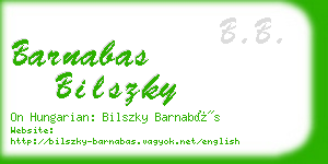 barnabas bilszky business card